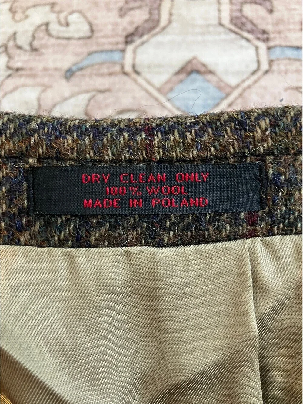 English Manor Mens 42S Brown Tweed Sport Coat Wool Plaid Blazer Two Button